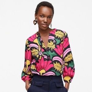 J Crew Poplin Floral shirt